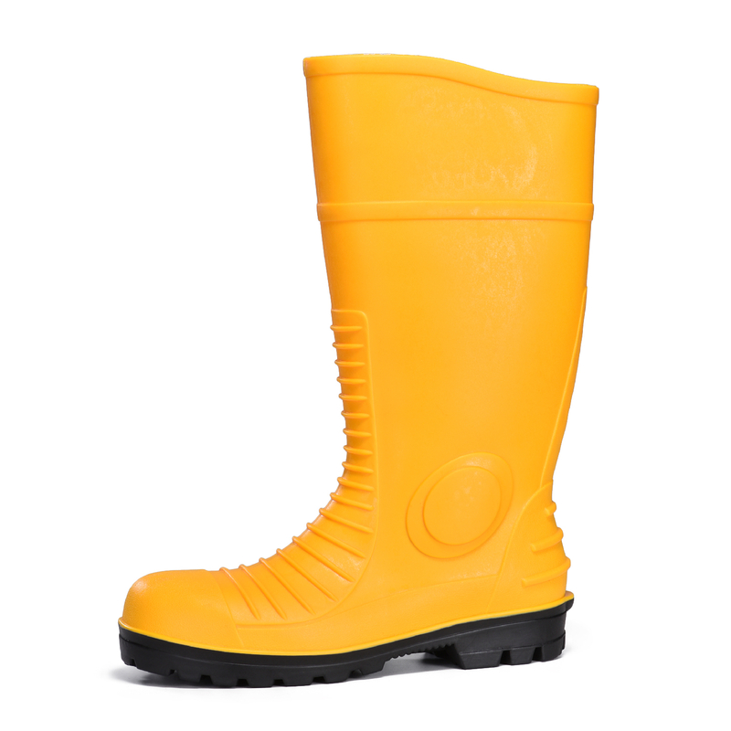 PVC Gum Boots Waterproof W-6055 Yellow