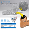 Australia Standard Waterproof Steel Toe Mining Safety Boots With Zip-Side M-8577 Beige