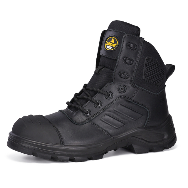 High Quality Zip Design Safey Industrial Work Boots M-8578 Black