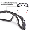 Anti-Fog Safety Glasses for Dusty Worksites Foam-Lined | ANSI Z87.1 & EN166 SG037 Red