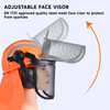 Forest Helmets & Face Shield Protection Hat M-5009 Orange