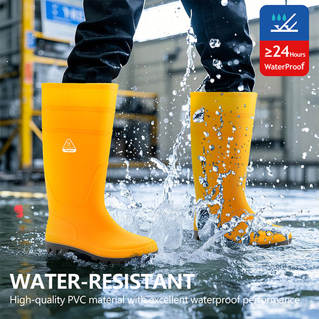 PVC Wellington Boots W-6036 Yellow