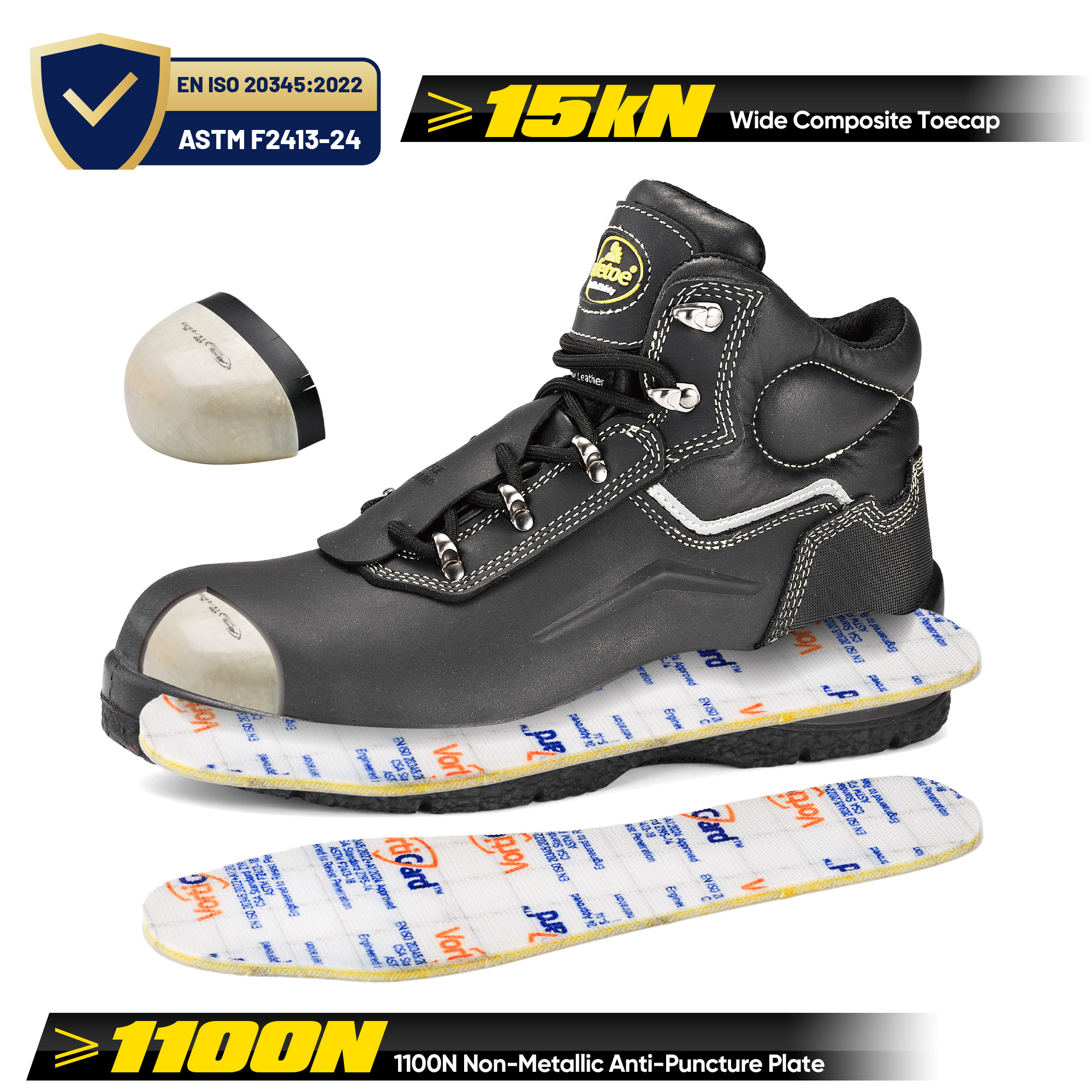 Asphalt Paving Safety Boots with 300℃ Heat Resistant Outsole | M-8565PV