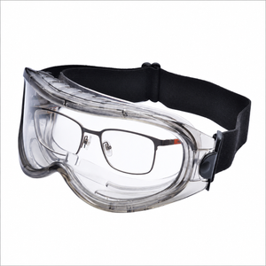 SG007 OTG safety goggles worn over prescription glasses