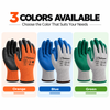 Safeyear LY3013 Latex Coated Work Gloves in Orange Blue and Green