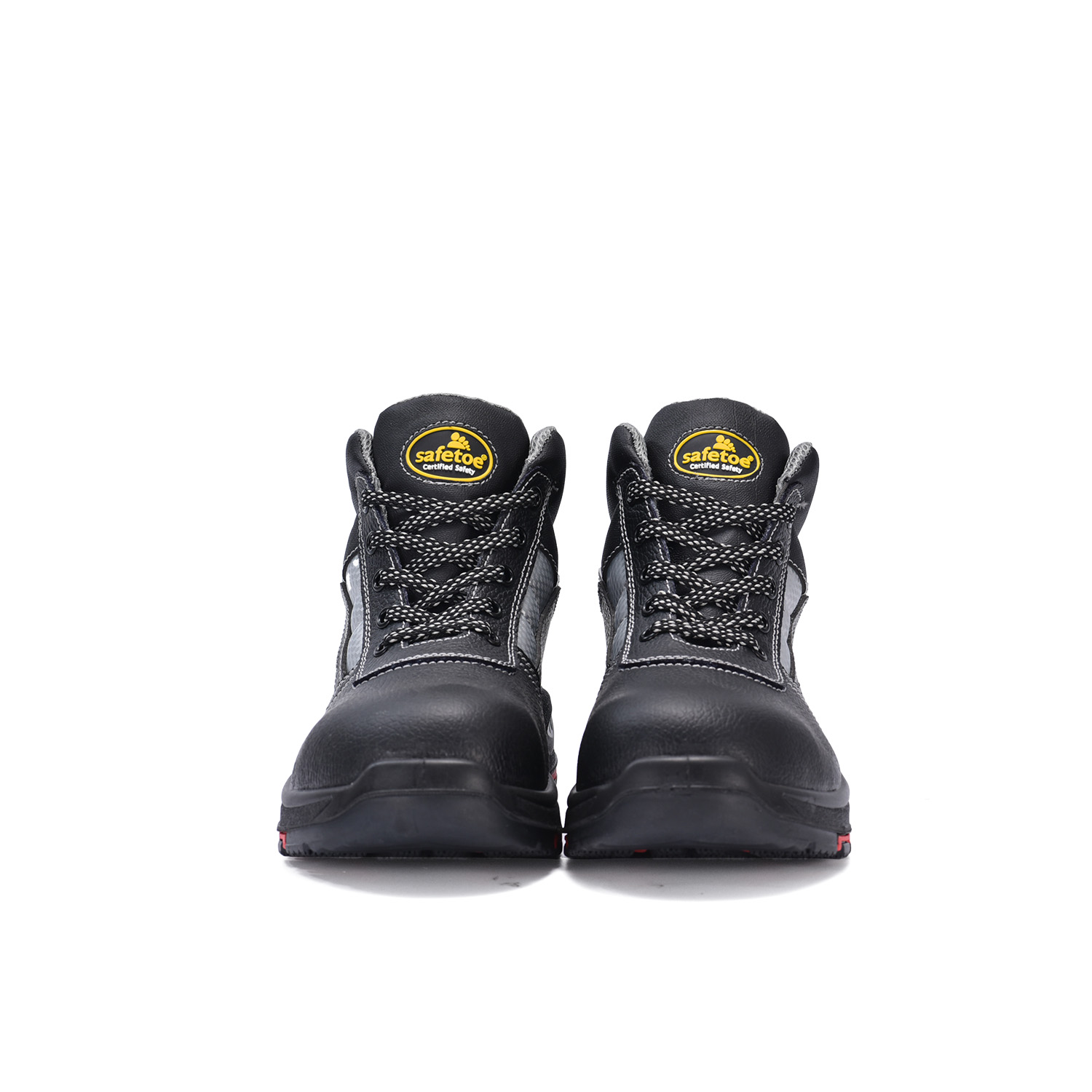 Premium Black Leather Industrial Safety Work Shoes M-8027PRST SiteShield Pro