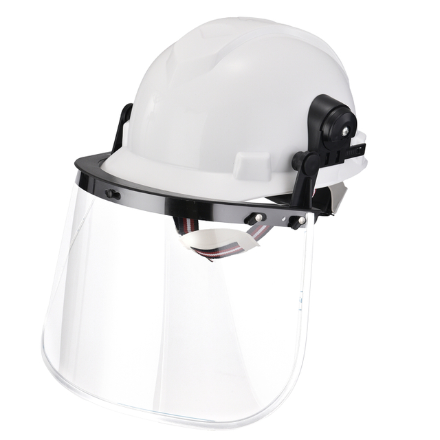 Non Vented Safety Helmet with Face Shield Visor