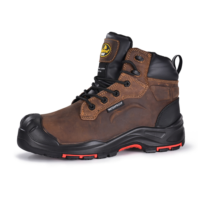 Metal-free composite toe mining safety boots M-8552 for demanding mining environments