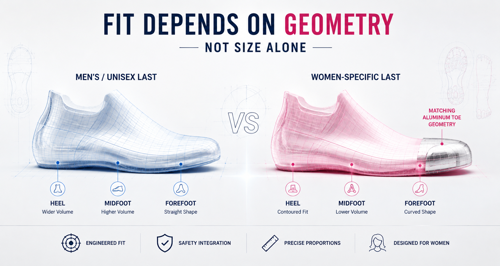 Why Women-Specific Lasts Matter in Safety Footwear
