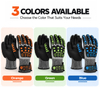 TPR9004 Cut and Impact Resistant Gloves in Orange Green and Blue