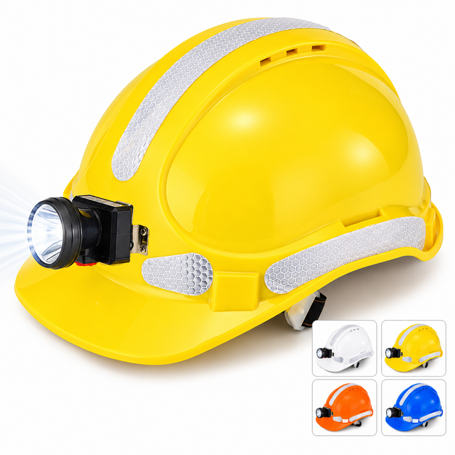 Mining Safety Helmet with Headlamp W-018L