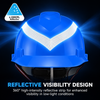 W-003R safety helmet with 360-degree high-intensity reflective strips