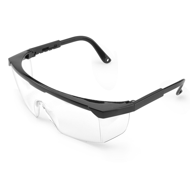 KS102 heavy-duty industrial safety glasses with clear anti-fog lens