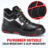 Safetoe M-8027 winter safety boot showing warm lining and slip-resistant outsole