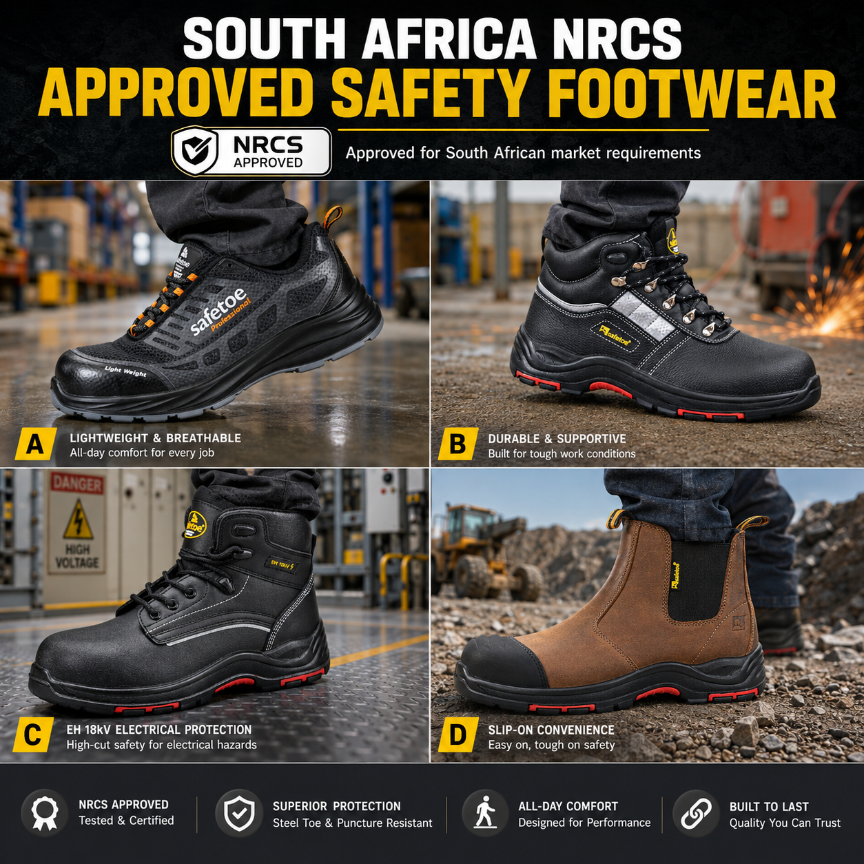 How to Import NRCS-Approved Safety Shoes into South Africa