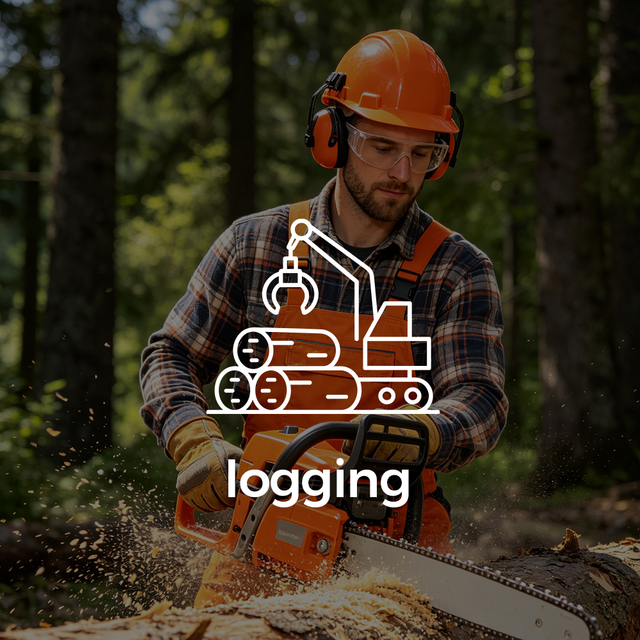 Logging safety helmets with protective gear for forestry workers