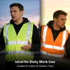 Hi-Vis Reflective Safety Vest Yellow & Orange | Lightweight Work Vest EN ISO 20471