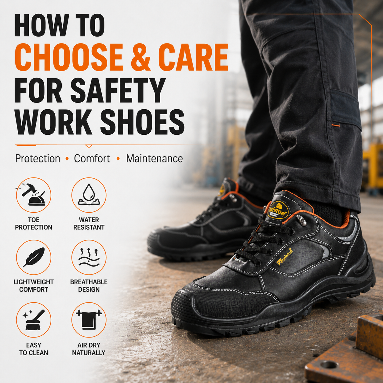 Choose and Care for Your Work Shoes Correctly