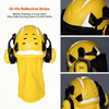 Safety Helmet with Face Shield and Ear Muff Protection M-5017 Orange