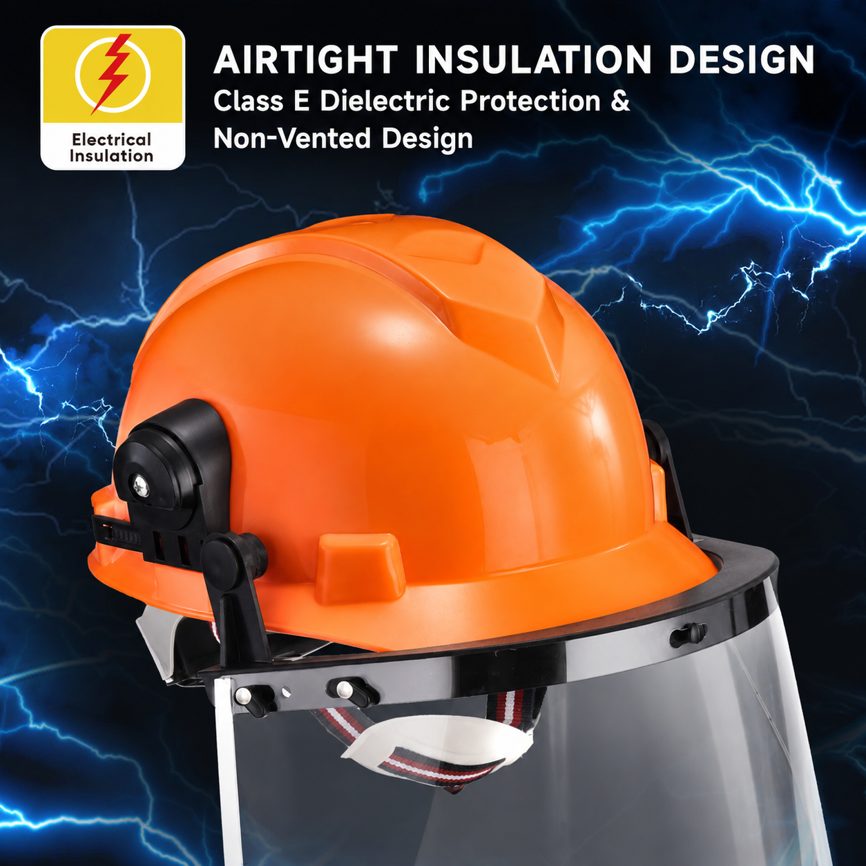W-003V non-vented electrical safety helmet for dielectric protection