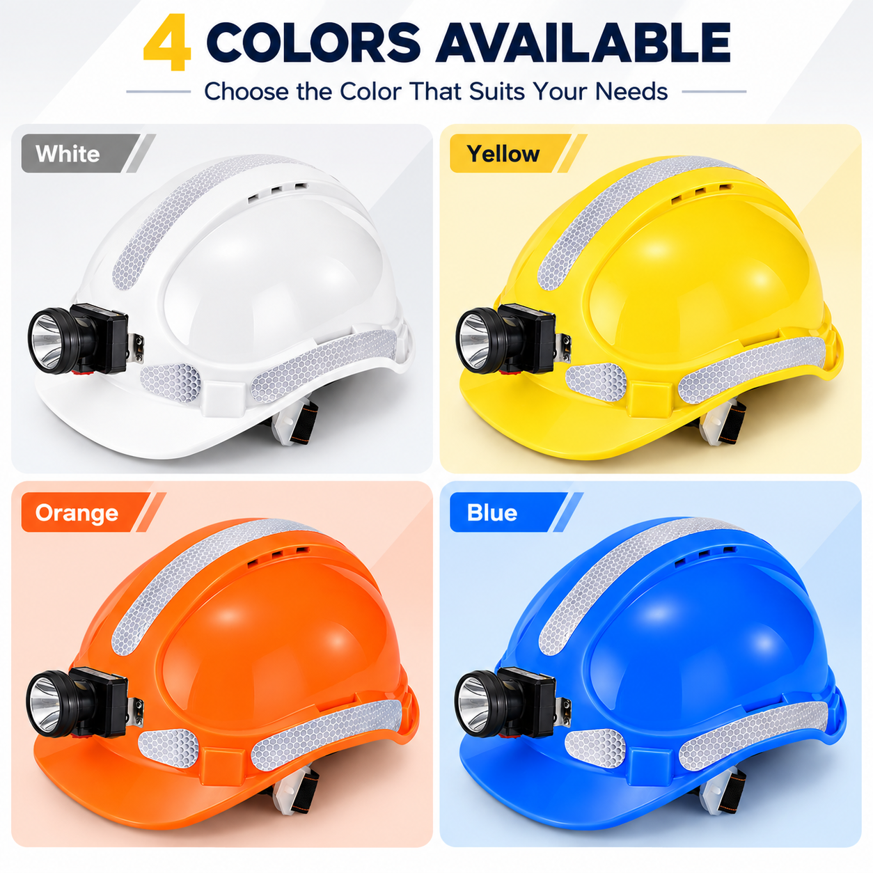 Mining Safety Helmet with Headlamp W-018L