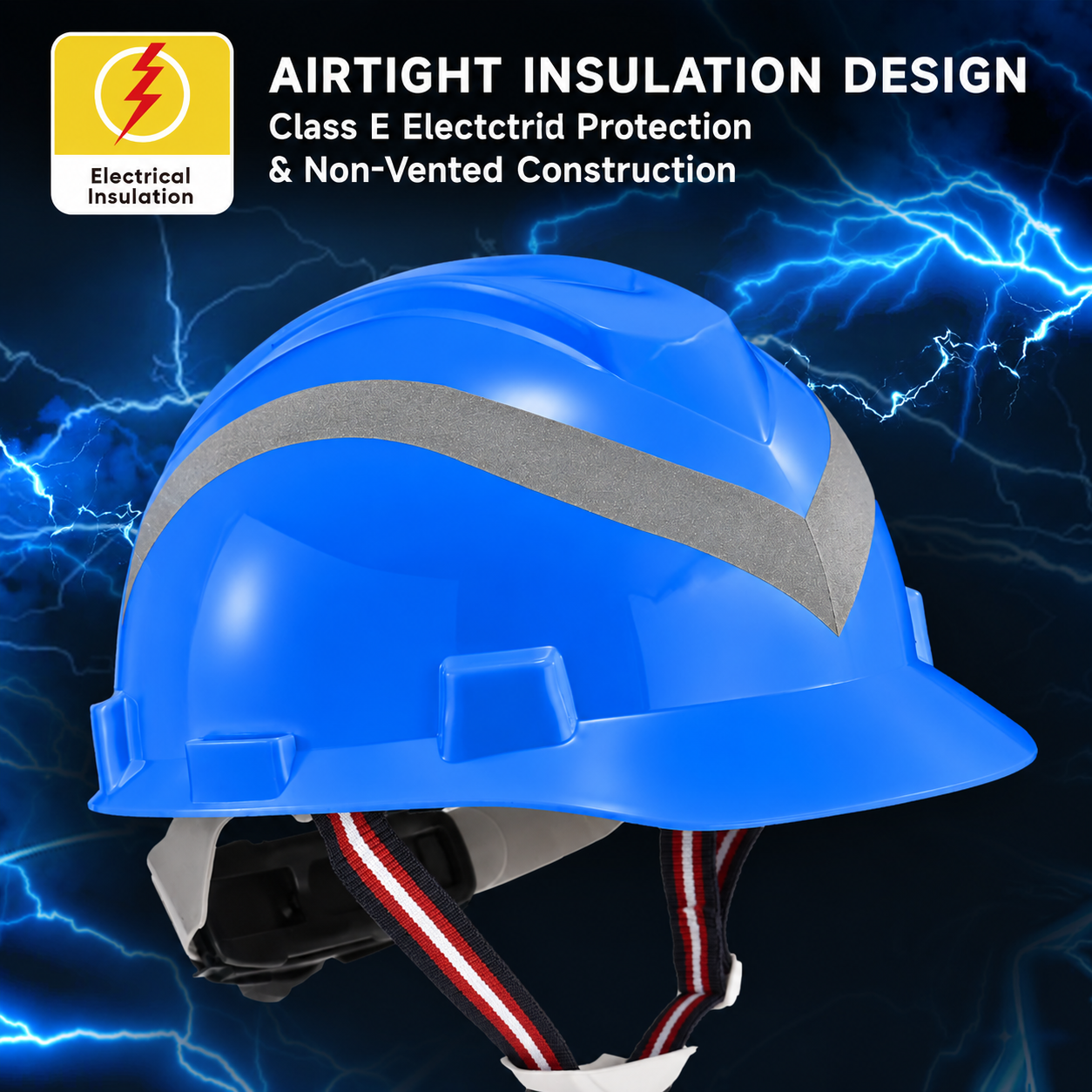 W-003R Class E electrical safety helmet with non-vented shell