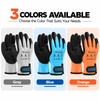 Safeyear FL-9002 Cold Weather Work Gloves in Gray Blue and Orange