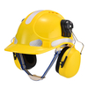  Vented Safety Helmet with Earmuffs Hearing Protection