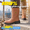 Buliders Safety Boots with Steel Toe CE Approved Brown Safety Shoes-H-9430 Brown