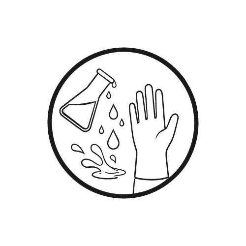 Illustration of chemical splash hazards during industrial chemical handling