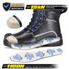 Winter safety boot with wide composite toe cap and non-metallic puncture-resistant textile midsole