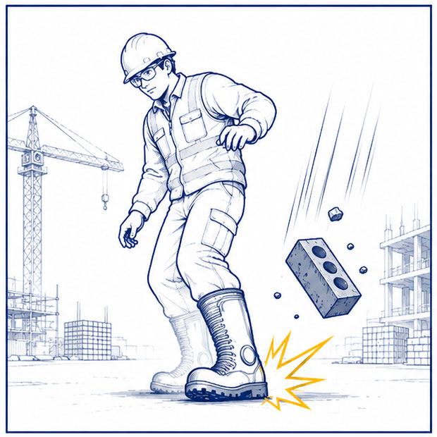 Falling and moving material hazards in mining operations