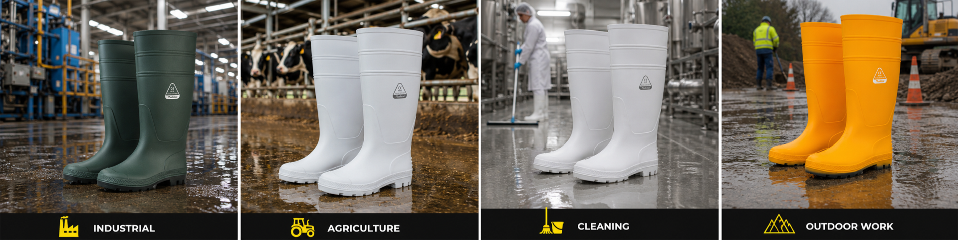 EN ISO 20347 Occupational Wellington Boots for Wet Work Environments