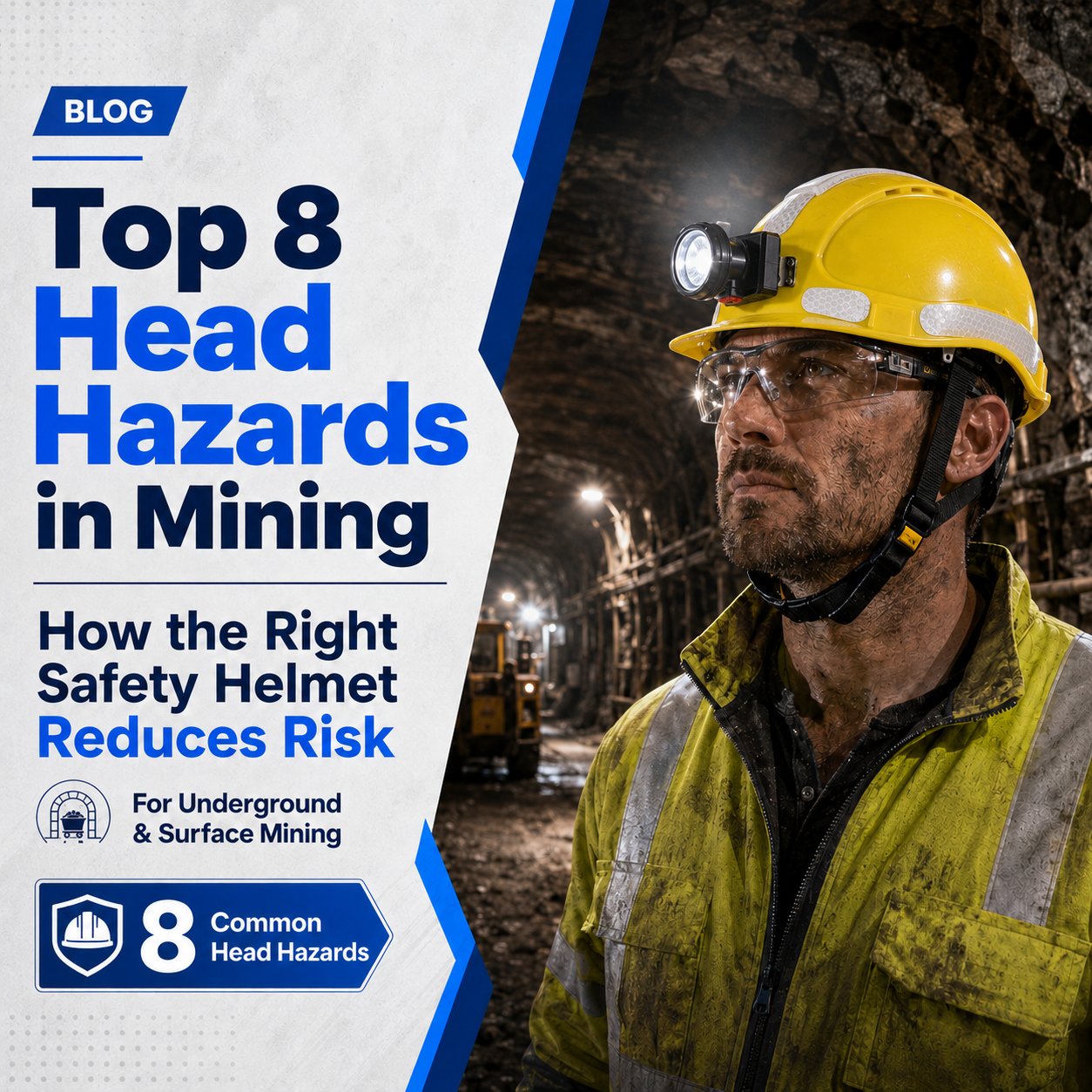 Top 8 Head Hazards in Mining Operations and How the Right Safety Helmet Reduces Risk