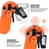 Safety Helmet with Face Shield and Ear Muff Protection M-5017 Orange