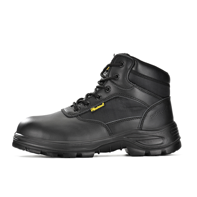 M-8515 tactical style S3 safety boots with leather upper, steel toe and steel midsole protection