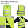 Hi-Vis Reflective Safety Vest Yellow & Orange | Lightweight Work Vest EN ISO 20471
