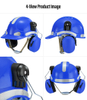Construction Safety Helmet with Earmuffs W-018EM