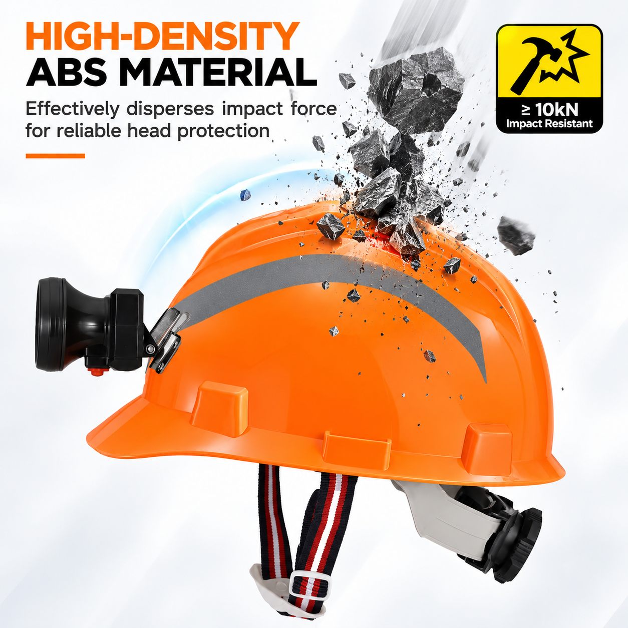 W-003L ABS safety helmet with impact-resistant shell for head protection