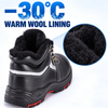 Safetoe M-8027 black leather winter safety boots for cold weather work