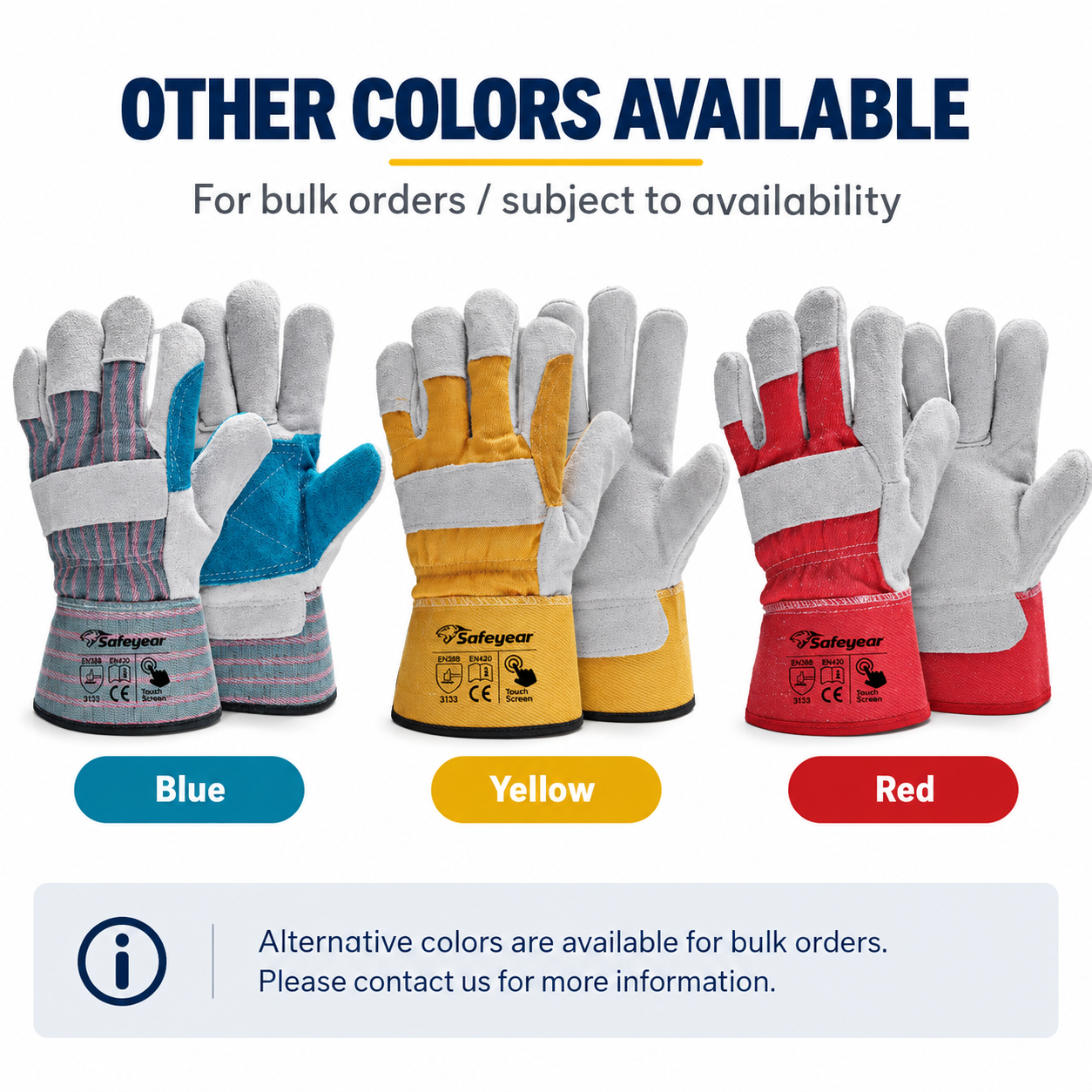 Leather Palm Work Gloves FL-1015