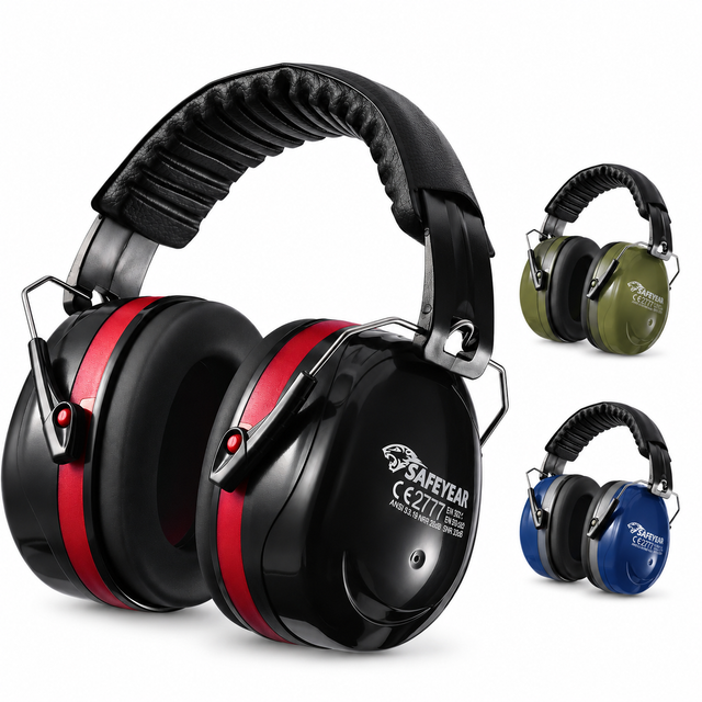 Safeyear EM-5002 professional safety earmuffs with NRR 26 dB hearing protection
