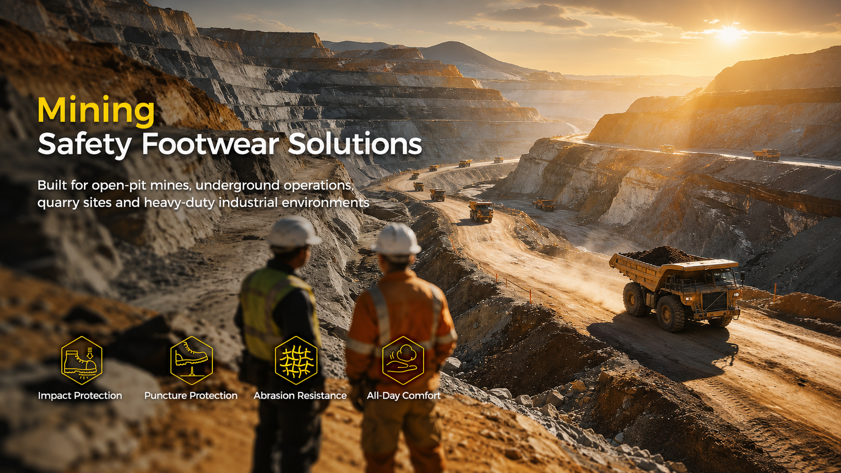 Mining safety footwear solutions for open-pit mining operations