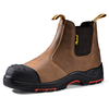 Slip-on composite toe mining safety boots M-8025NB with leather upper