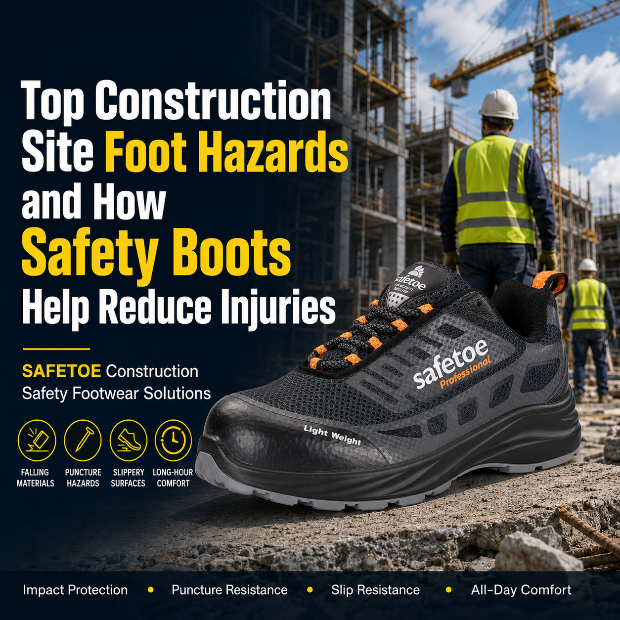Top Construction Site Foot Hazards and How Safety Boots Reduce Risk