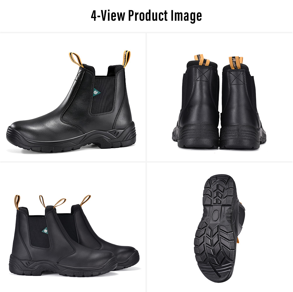 M-8025 CSA Certified Steel Toe Work Boots with Green Triangle Multi-View
