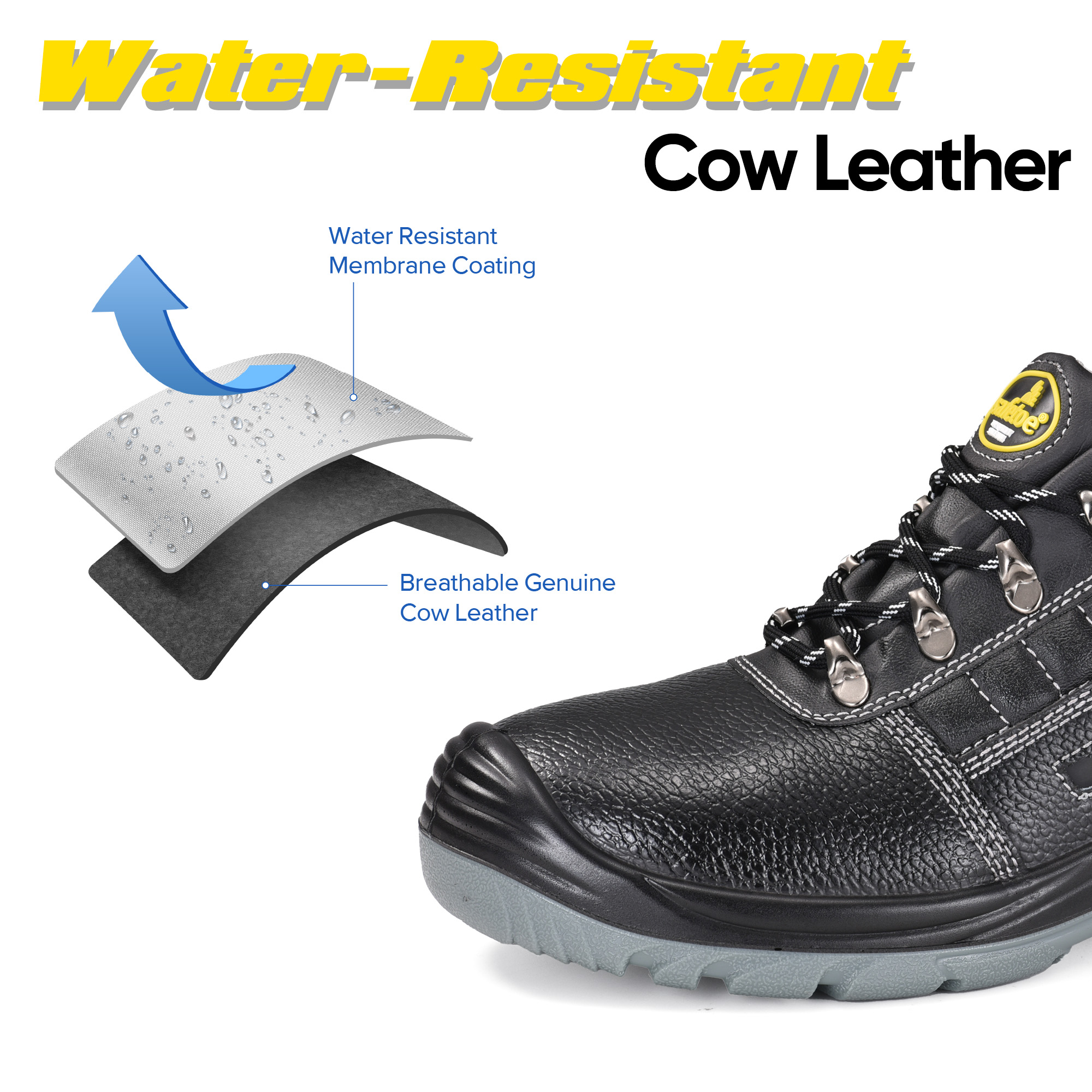 Lightweight S3 Construction Safety Shoes with Steel Toe L-7163