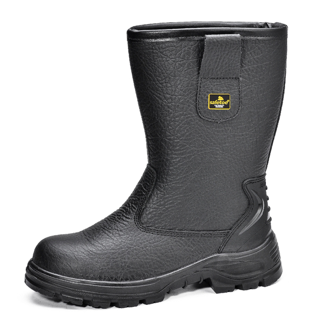  Steel Toe Industrial & Construction Boots for Men Working H-9430 Black
