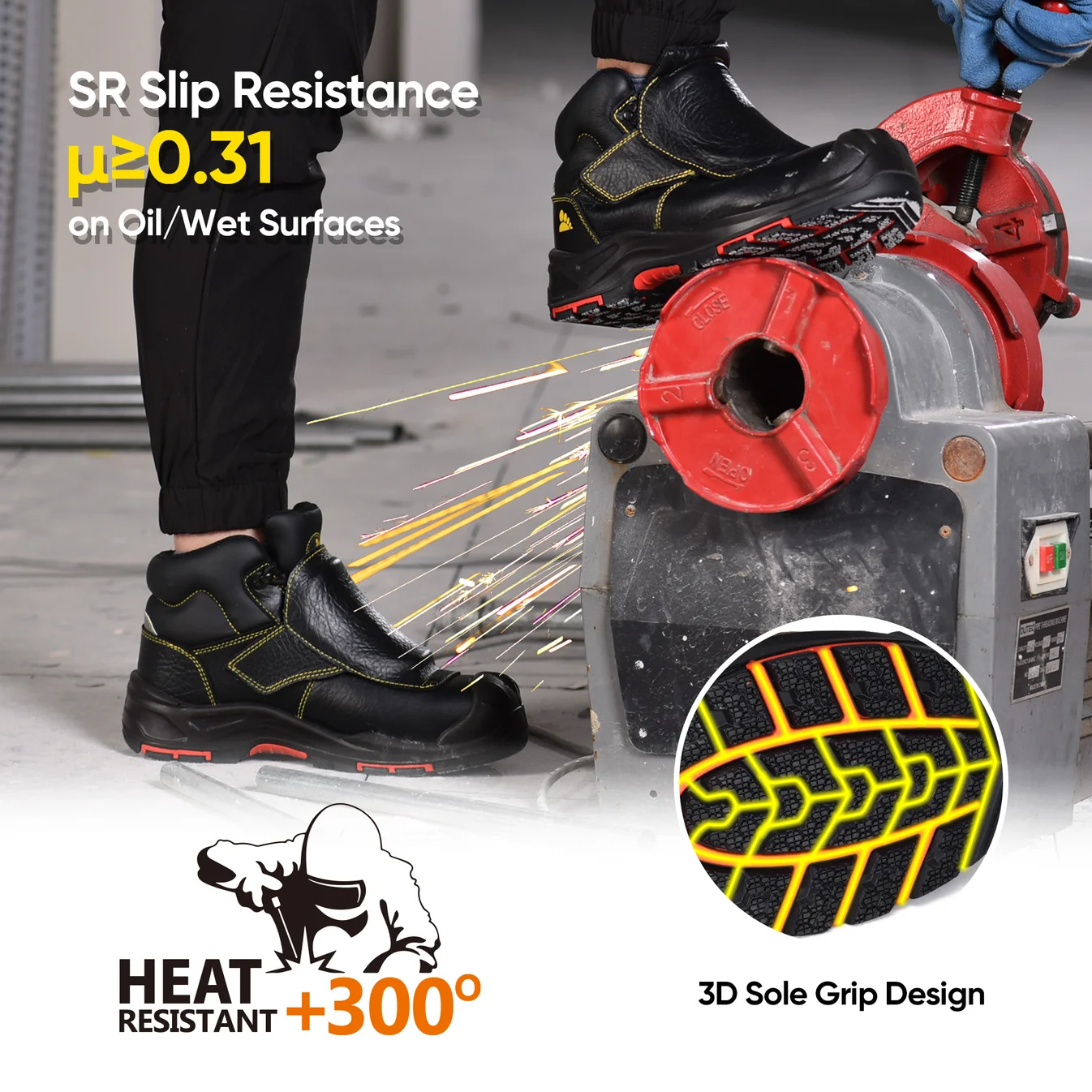 Metatarsal Protection Welding Safety Boots Composite Toe | M-8387MP