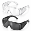 Safeyear SG035 OTG safety glasses in clear and smoke lens versions, designed to fit over prescription glasses